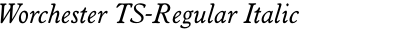 Worchester TS-Regular Italic